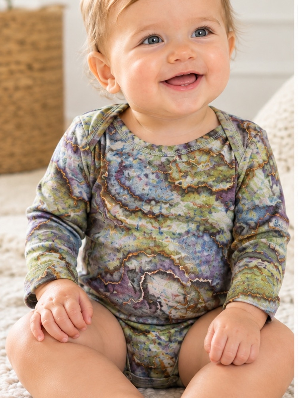 Carter’s Just One You Baby Long Sleeve Bodysuit 6M Multicolor